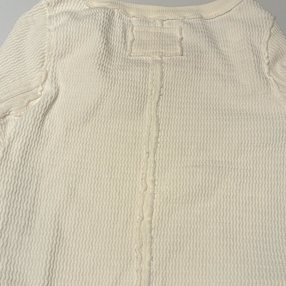 NWT Free People We The Free Swinging Cable Cuff Long Sleeve in Ivory Combo Large - Picture 9 of 9